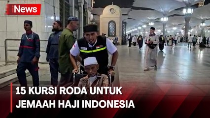 15 Kursi Roda Diberikan Pengurus Masjid Nabawi untuk Jemaah Haji Indonesia