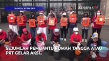 Tolak Perbudakan dan Kekerasan, Sejumah PRT Gelar Aksi di Gedung DPR