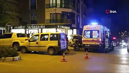 Kontrolden çıkan araç park halindeki kamyonete çarptı