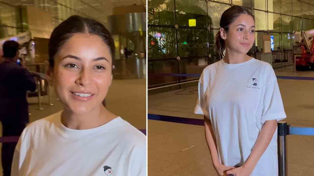 Shehnaaz Kaur Gill Spotted at Mumbai Airport । FilmiBeat