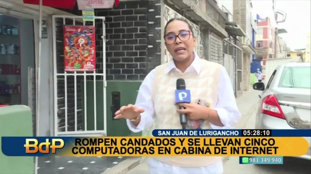 Rompen candados y se llevan 5 costosas computadoras de cabina de internet en SJL