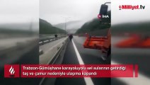 Trabzon-Gümüşhane yolu ulaşıma kapandı