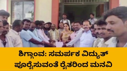 ಶಿಗ್ಗಾಂವ: ಸಮರ್ಪಕ ವಿದ್ಯುತ್ ಪೂರೈಸುವಂತೆ ರೈತರಿಂದ ಮನವಿ