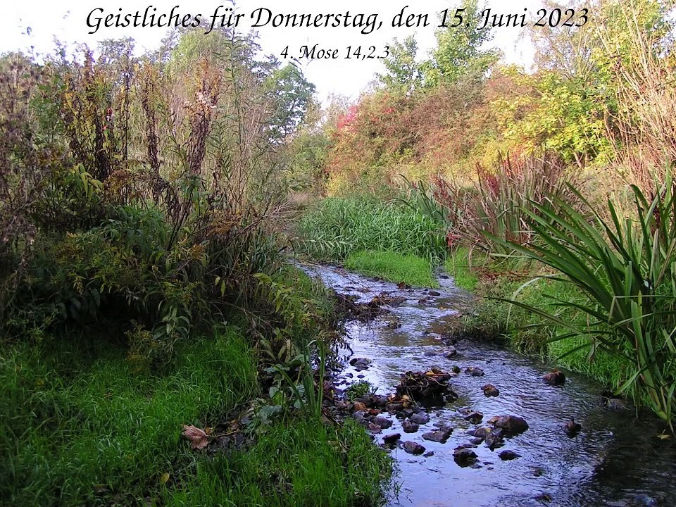 Geistliches für Donnerstag, den 15. Juni 2023