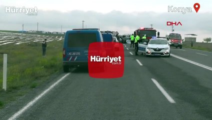 Konya'da minibüs ile kamyonet çarpıştı: 4 ölü