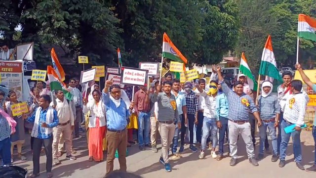 VIDEO : कर्मचारियों ने निकाला रथयात्रा धरना, कहा - अब करो अभी करो हम को नियमित तत्काल करो