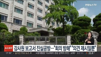 감사원 보고서 진실공방…"회의 방해" "의견 제시일뿐"