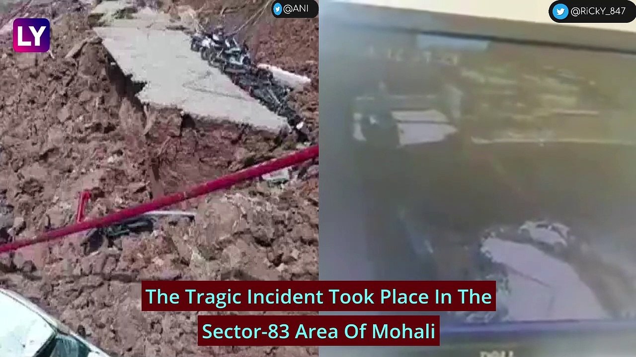 Punjab Parking Lot Collapse: Many Vehicles Damaged After Elevated Parking Space Collapses In Mohali; Act Caught On CCTV