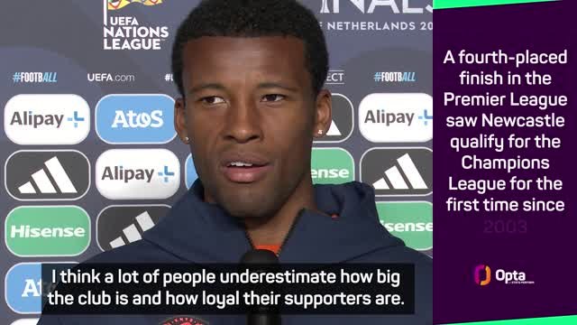 Newcastle fans 'deserve' Champions League football - Wijnaldum