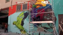 شاهد: فن الغرافيتي في مرسيليا الفرنسية وسيلةٌ للتعبير عن نبذ العنف الذي تسببه تجارة المخدرات