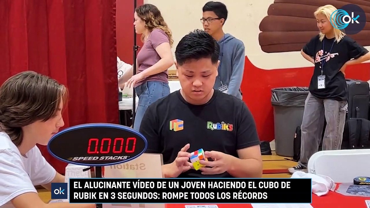 El alucinante vídeo de un joven haciendo el cubo de Rubik en 3 segundos rompe todos los récords