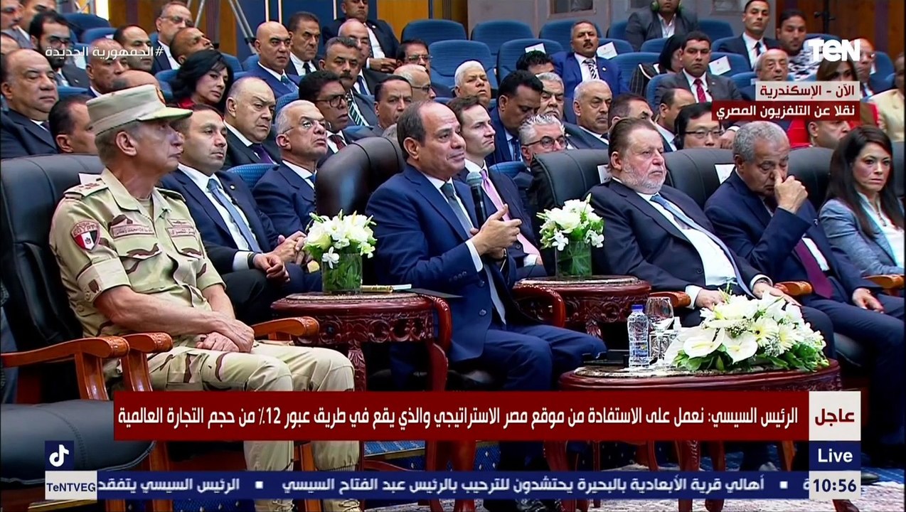 السيسي: امبارح شاب في البحيرة قالي عايز اطمن على بكره.. قولتله اطمن، احنا كل اللي بنعمله علشان بكره