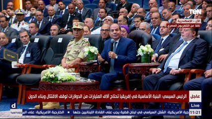 السيسي: إحنا بنحفر مستقبل بلدنا.. واللي عاوز يبني بلده مبيخافش