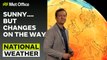 Met Office Afternoon Weather Forecast 15/06/23 - Sunny but Changes on the Way