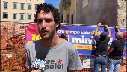 Salario minimo, raccolta firme Unione Popolare (Video Novi)