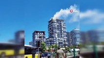 Kağıthane Cendere Caddesi'nde bir rezidansta yangın çıkarken, olay yerine çok sayıda itfaiye ekibi sevk edildi