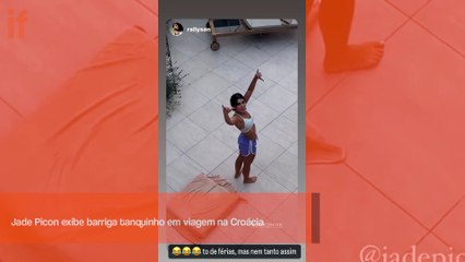 Jade Picon mostra barriga tanquinho