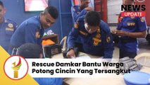 Rescue Damkar Bantu Warga Potong Cincin Yang Tersangkut