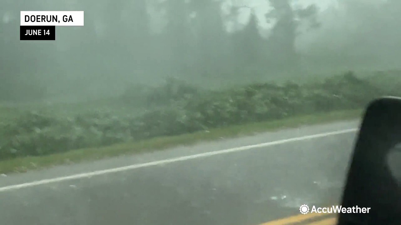 Storm chasers caught tennis ball-sized hail in Georgia
