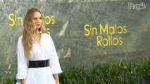 Jennifer Lawrence Is Easy and Breezy in a Crisp White Alaia Dress at the Spain Photocall for ‘No Hard Feelings’