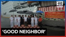 China donates rice, cash for disaster victims