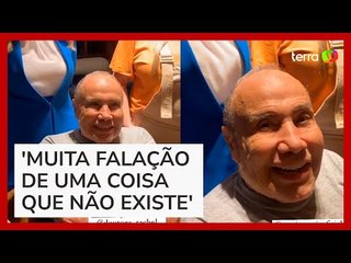 Assessora filma Stênio Garcia após harmonização facial e defende resultado: 'Está normal'