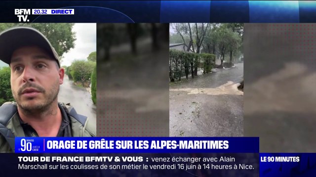 Orages dans les Alpes-Maritimes: On s'est retrouvé d'un seul coup sous une pluie de grêle , le témoignage d'un gérant de camping à Grasse