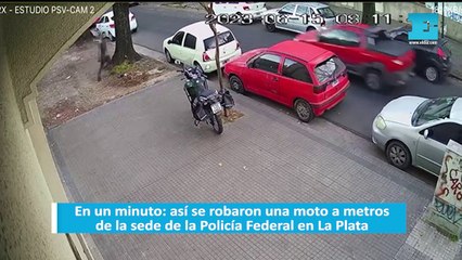 Así se robaron una moto a metros de la sede de la Policía Federal en La Plata