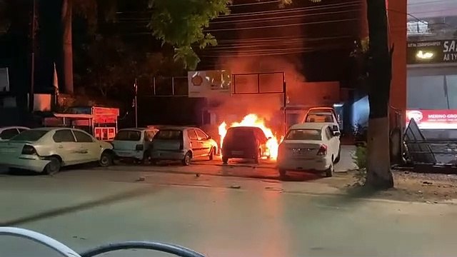 The young man was sleeping, suddenly a fire broke out in the house