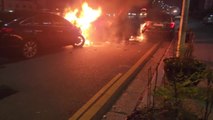 30대 만취 운전자 갓길 서 있던 SUV 들이받아 화재 / YTN