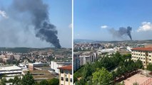 Bursa’nın Nilüfer ilçesinde bulunan bir fabrikada yangın