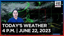 Today's Weather, 4 P.M. - June 22, 2023