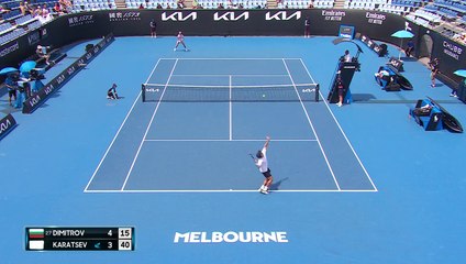 Dimitrov éteint Karatsev d'entrée de tournoi : Les temps forts de leur 1er tour