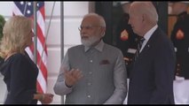 Narendra Modi ricevuto alla Casa Bianca da Joe Biden e Jill
