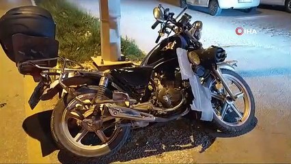 Otomobile çarpan motosikletin sürücü yaralandı