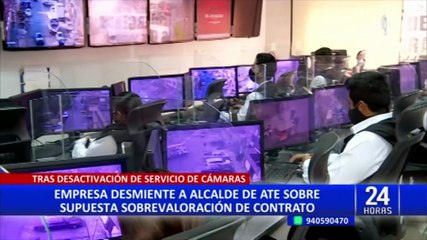 Ate: empresa desmiente a alcalde sobre supuesta sobrevaloración de contrato de servicio de cámaras