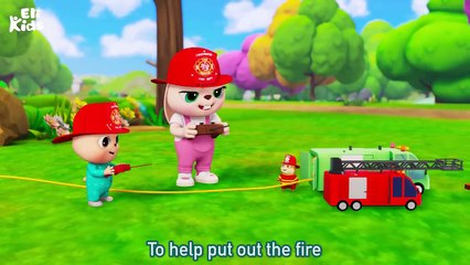 Firetruck Toy #2 (Multiple Trucks) - Toy Fun - Eli Kids Nursery Rhymes