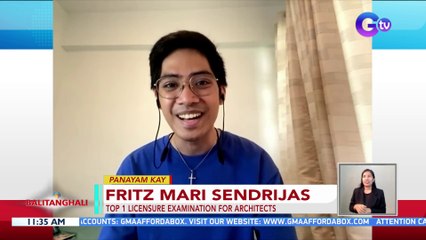 Panayam kay Fritz Mari Sendrijas, Top 1 Licensure Examination for Architects | BT
