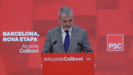 Collboni (PSC): "Pido explícitamente a BComú, responsabilidad, y que esté a la altura haciendo posible mi investidura como nuevo alcalde de Barcelona"
