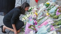 Suella Braverman lays flowers in tribute to Nottingham victims