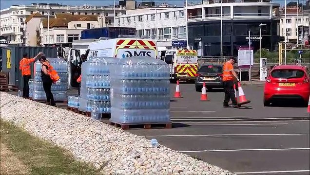 Southern Water distributing bottled water after hundreds of homes in Hastings and Fairlight, East Sussex, without water
