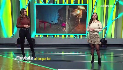 Con calaminas y una carpa, una madre y sus cinco hijos se refugian del frío