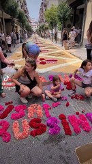 FLOWERS CARPETS DECORATION IN THE STREET