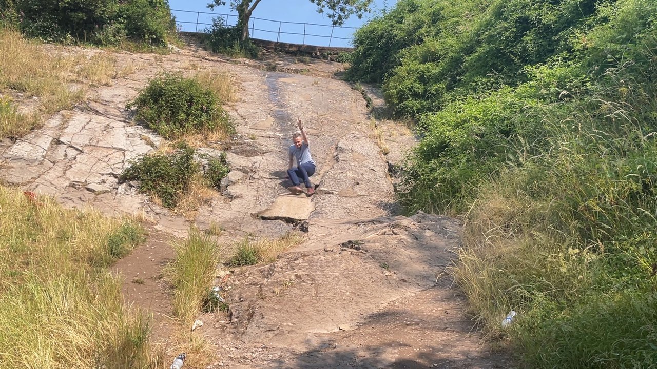 We visit the weird and wonderful natural slide in Clifton- why is this ...