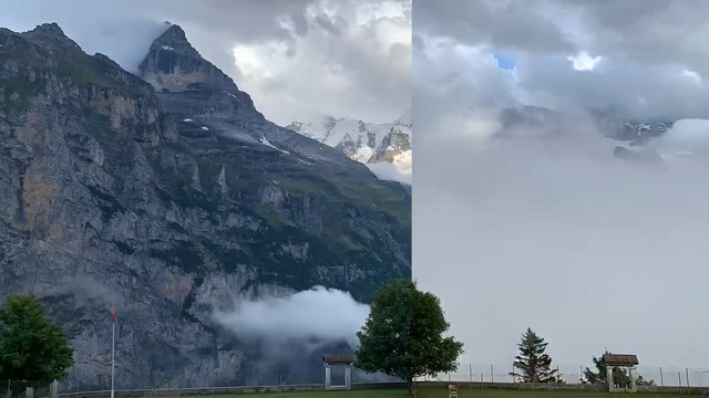 Stunning TIMELAPSE Shows FOG Sweeping over Swiss Mountains!