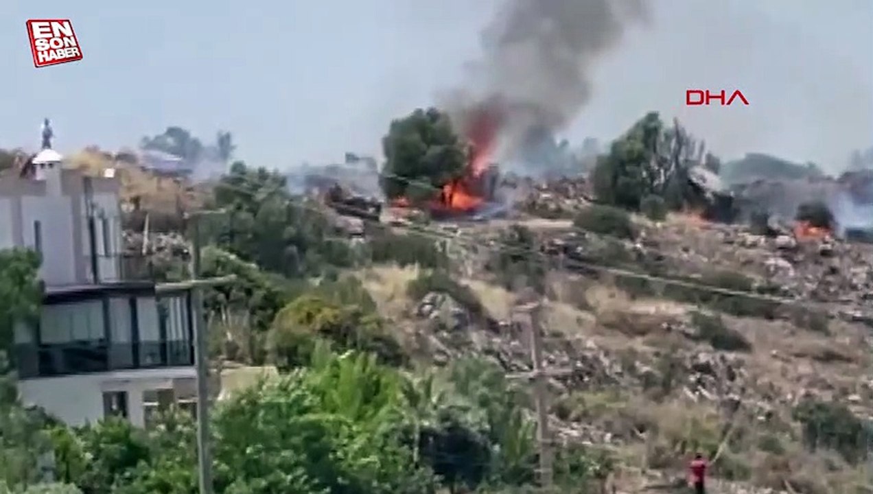 Bodrum’daki yangına yerli ve milli helikopter ‘Nefes’ müdahale etti