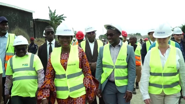 Une délégation de la banque mondiale visite les infrastructures de drainages à Abbe-Broukoi (Abobo)