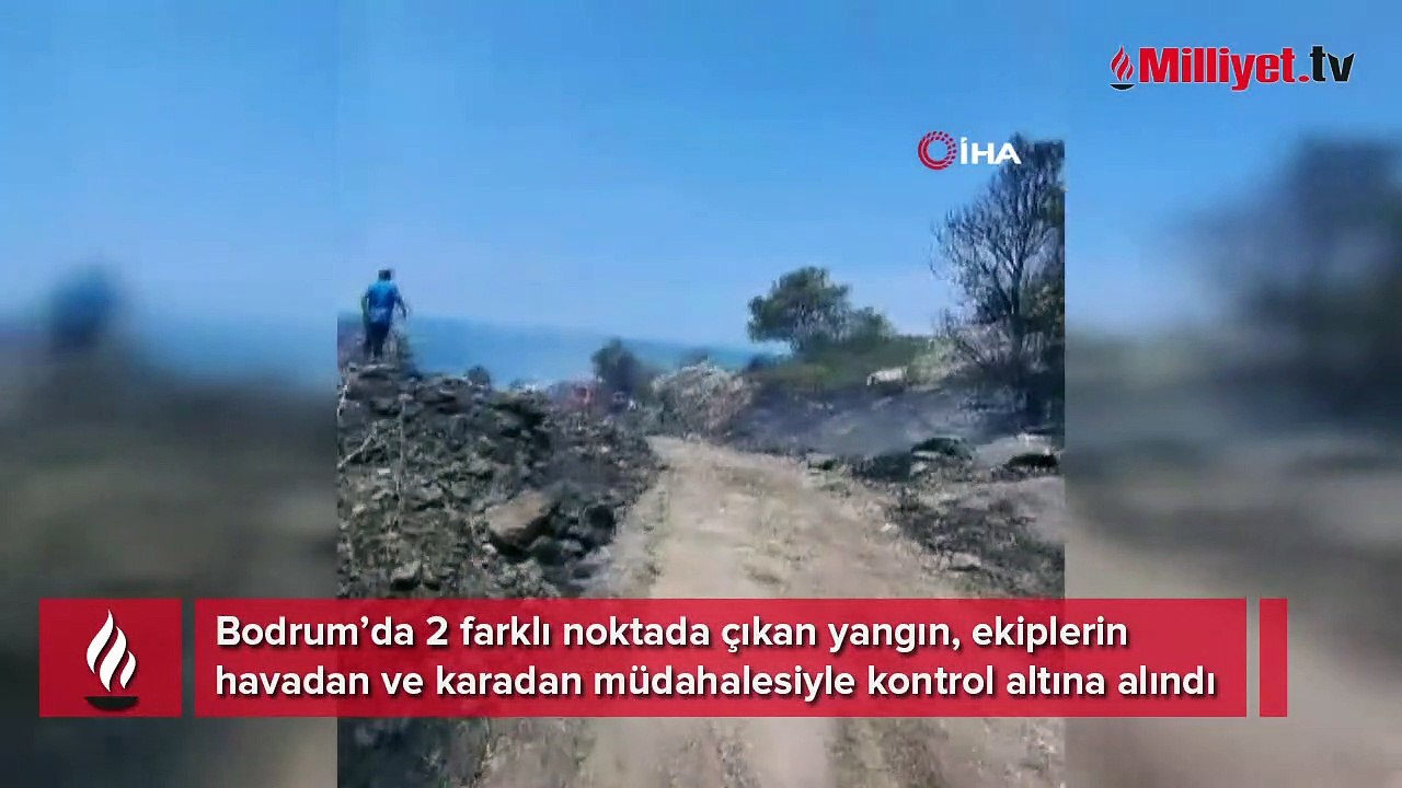 Nefes helikopteri ile ilk müdahale! Bodrum’da iki farklı noktada yangın çıktı