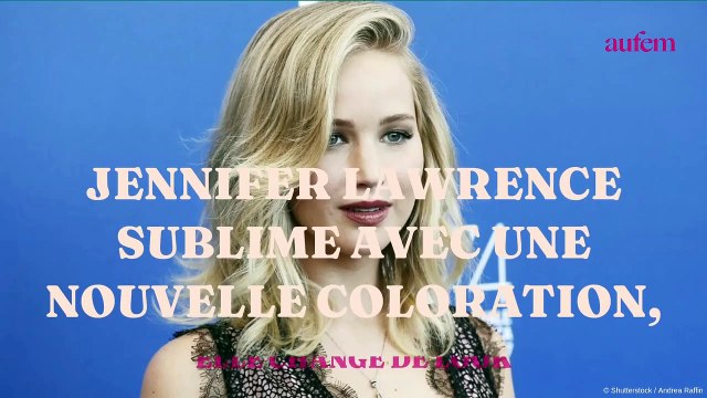 Jennifer Lawrence sublime avec une nouvelle coloration, elle change de look