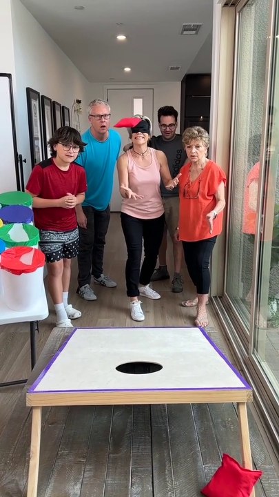 Throw Blindfolded to Win a Prize